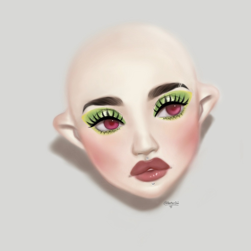Customizable digital art commission card and image for personal use